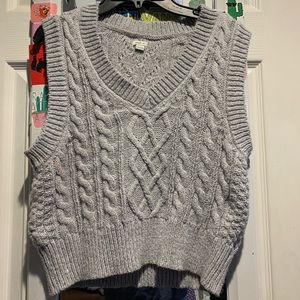 Aerie Grey Knitted Sweater Vest